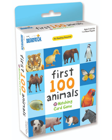 First 100 Animals Matching Card Game