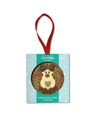 Cocoba Christmas Reindeer Milk Chocolate Tree Hanger 50g