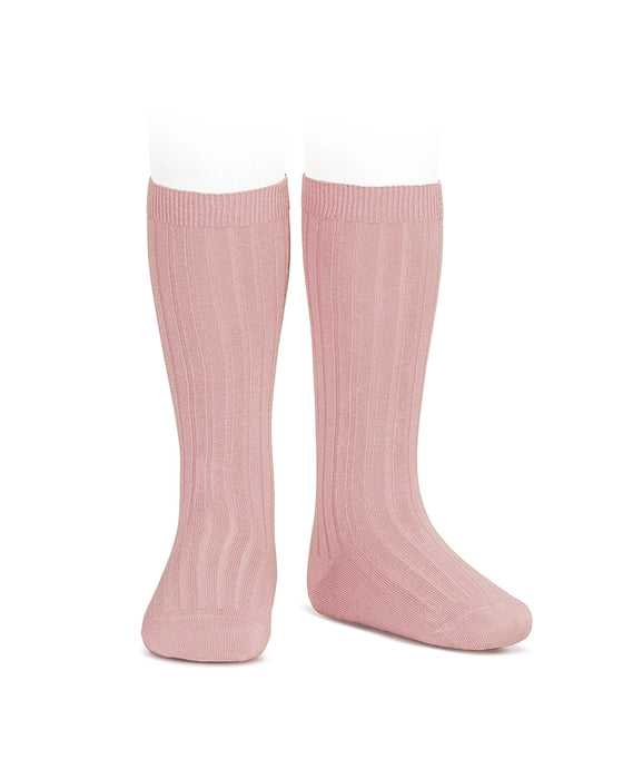 Rib Knee High Sock Rosa Palo