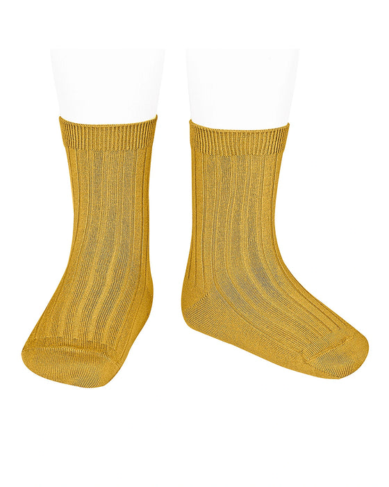 Rib Short Sock Mostaza