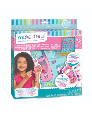 Make It Real Flip Phone Lip Gloss Set And DIY Lanyard