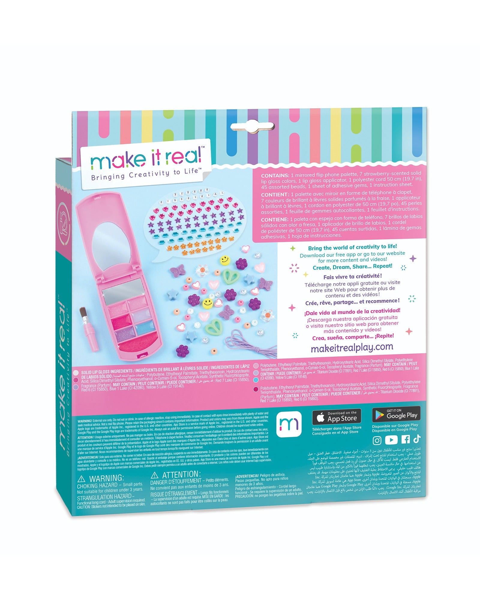 Flip Phone Lip Gloss Set And DIY Lanyard