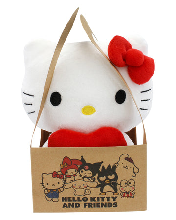 Hello Kitty Heart Plush Toy 14cm In Paper Bag