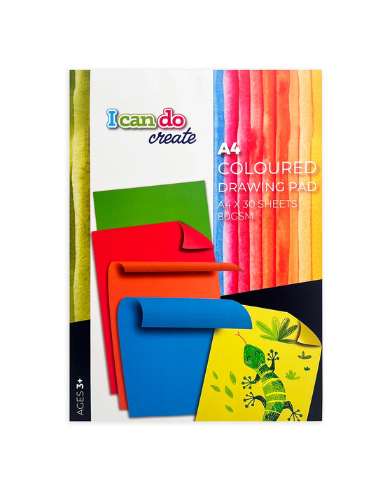 Icando A4 Coloured Drawing Pad