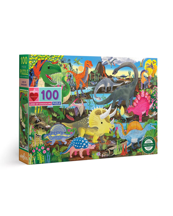eeBoo 100PC Puzzle Land of Dinosaurs
