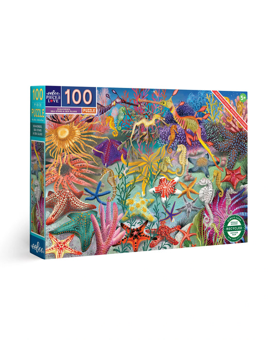 eeBoo 100PC Puzzle Seahorses, Sea Stars & Sea Slugs