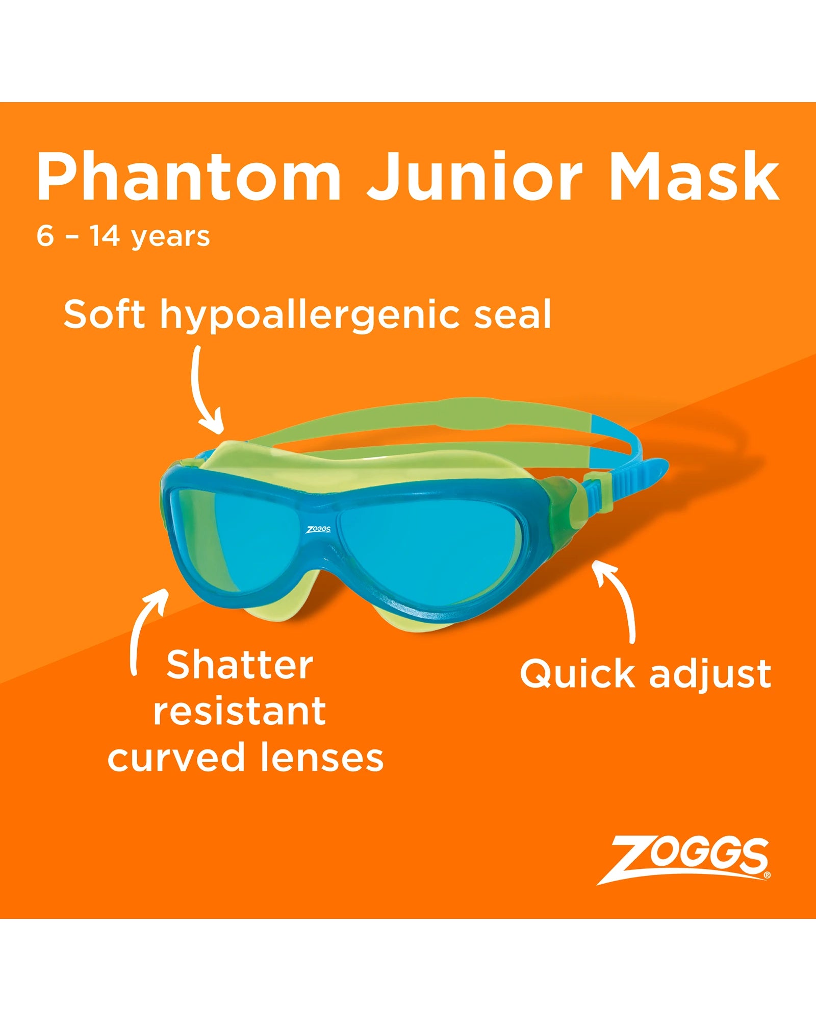 Zoggs Phantom Junior Mask – Kidstuff - Main Image