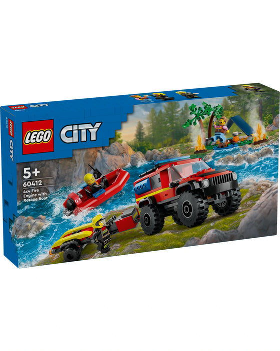60412 4x4 Fire Truck with Rescue Boat
