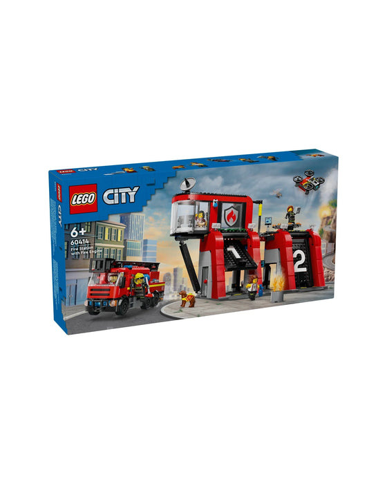 60414 Fire Station with Fire Truck