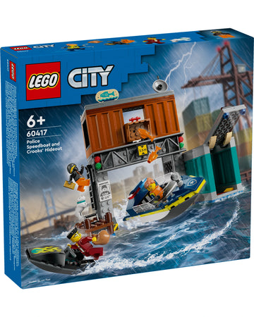 60417 Police Speedboat and Crooks Hideout