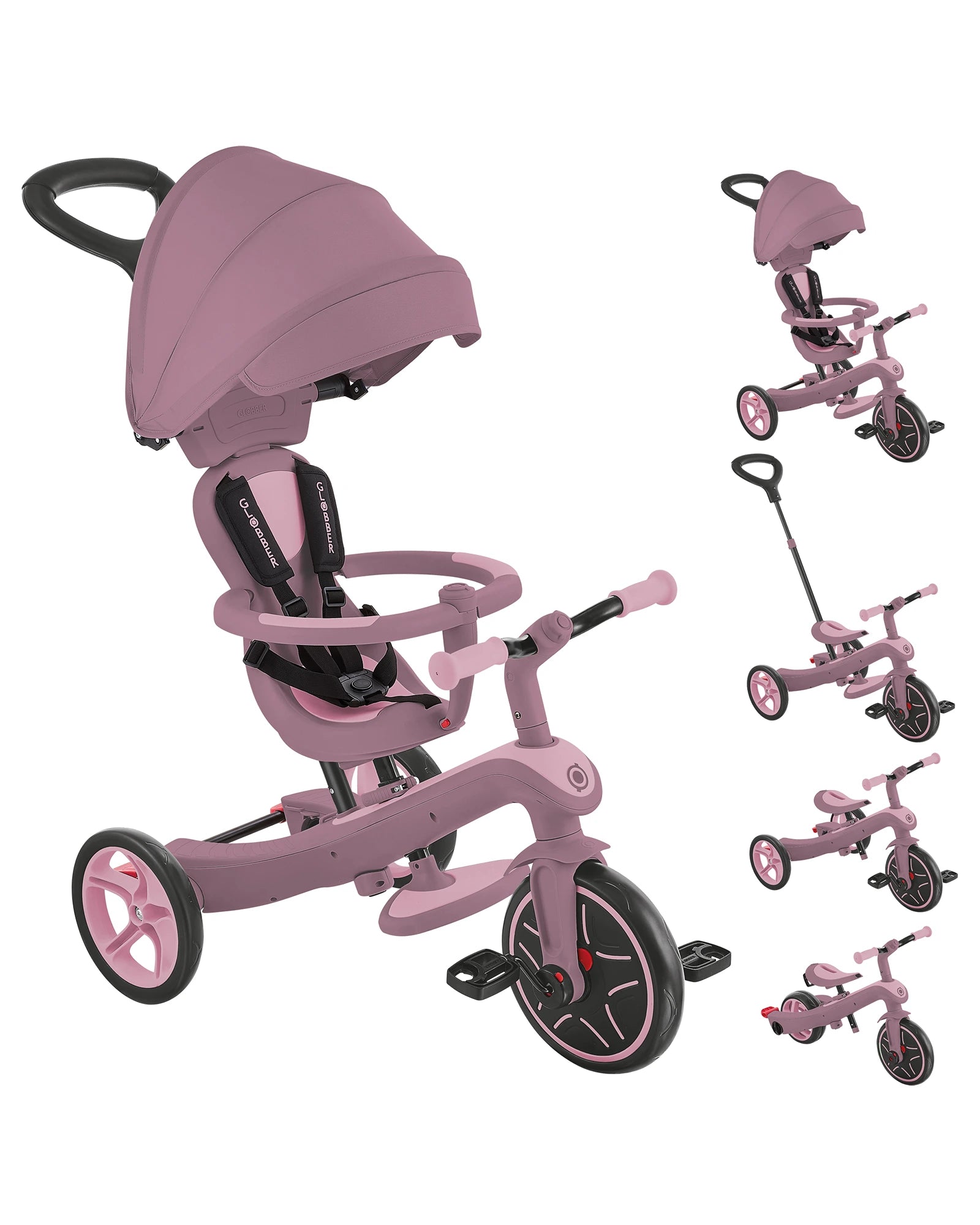 Globber Explorer Trike 4in1 Ecologic Berry