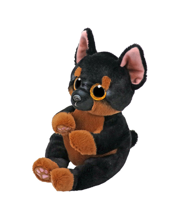 TY Regular Bellies Fritz Black and Tan Dog