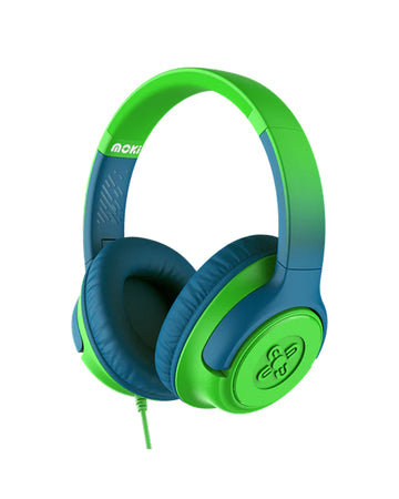 Moki Mixi Type-C Connect Wired Volume Limited Headphones - Green/Blue