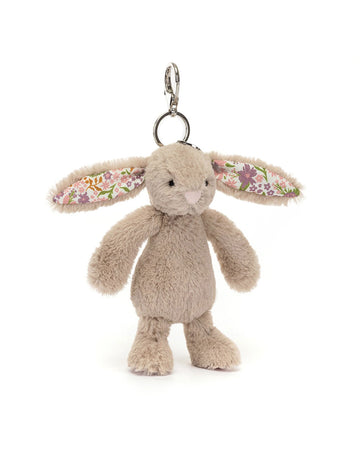 Jellycat Bashful Beige Petal Bunny Bag Charm