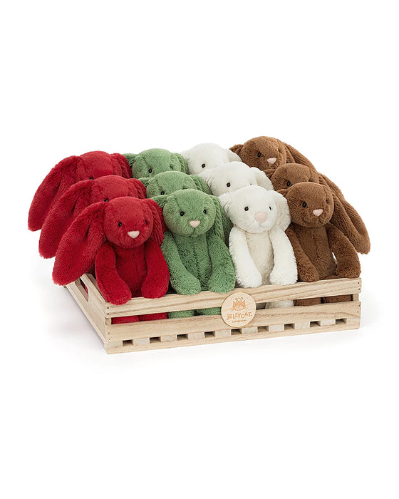 Jellycat Bashful Christmas Bunny Asst