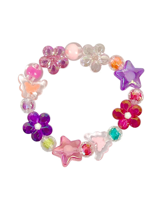 Pink Poppy Flower Bracelet