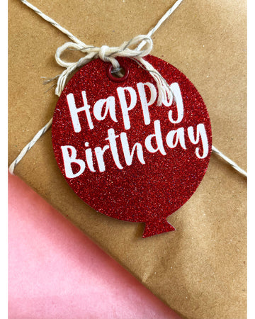 Candlebark Birthday Balloon Tag