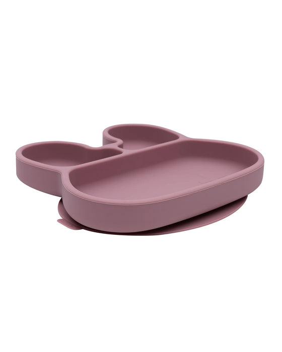 Bunny Stickie Plate Dusty Rose