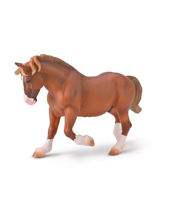 CollectA XL Breton Draft Horse Stallion Chestnut