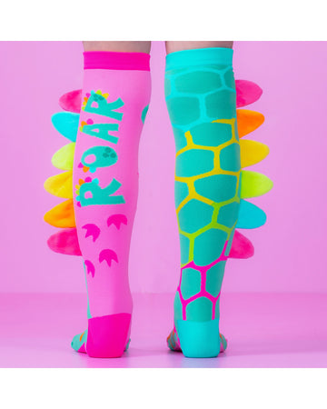 MADMIA Green Roar Dinosaur Socks Kids & Adult