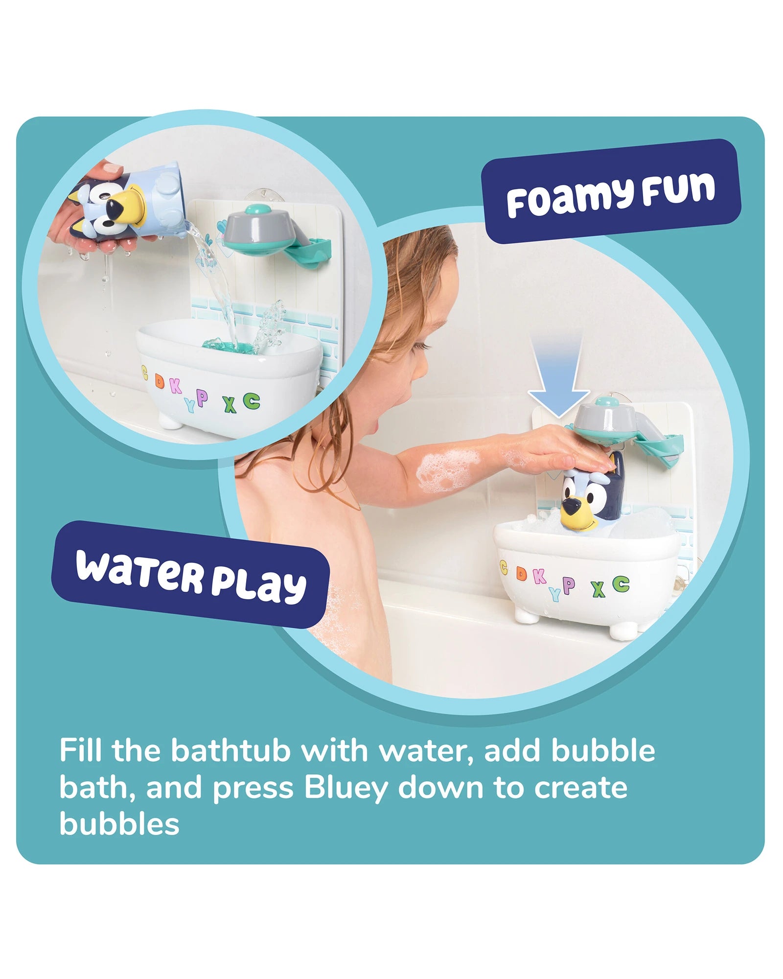 Shower & Scrub Bluey bath toy