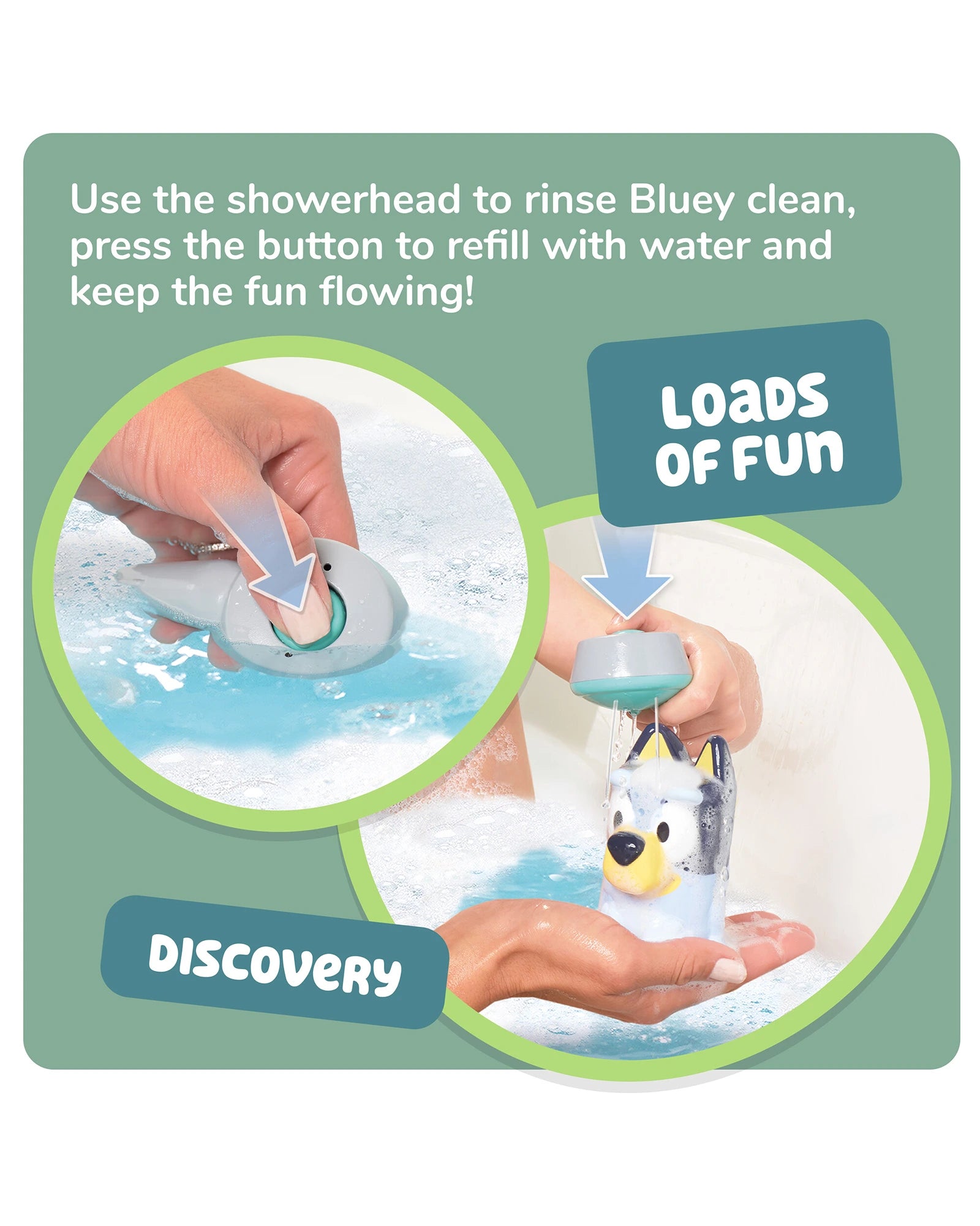 Shower & Scrub Bluey bath toy