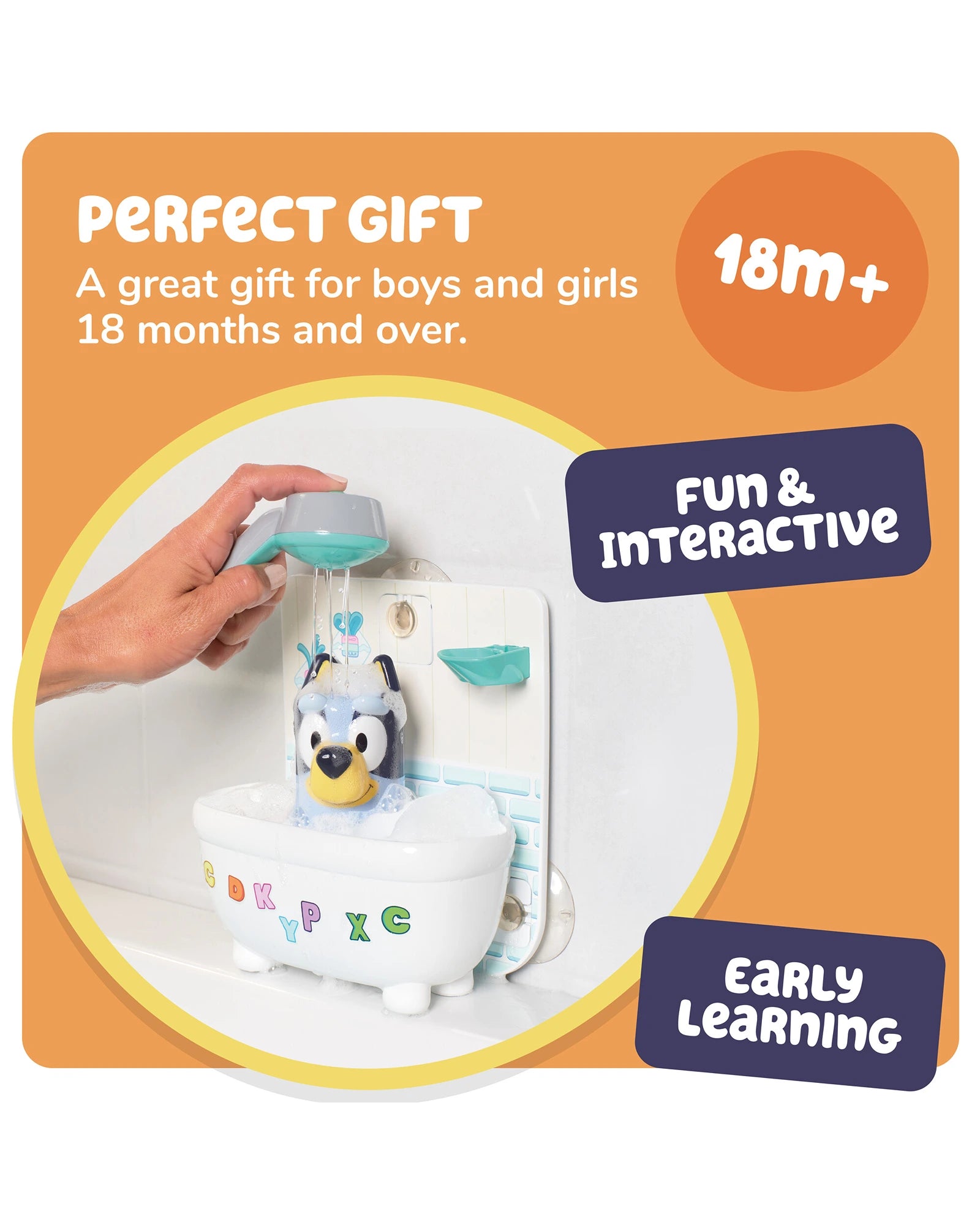 Shower & Scrub Bluey bath toy