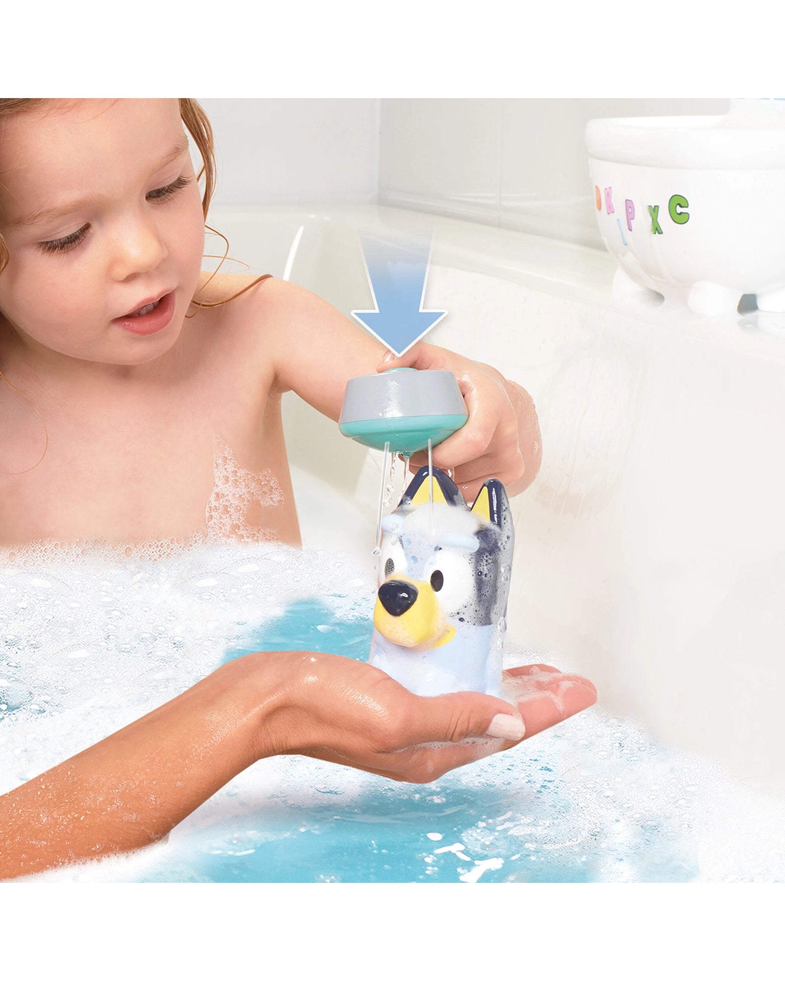 Shower & Scrub Bluey bath toy