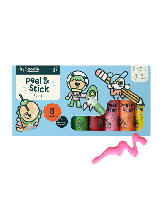 HeyDoodle Peel & Stick Solid Paint - Easy Peel and Stickable Colours
