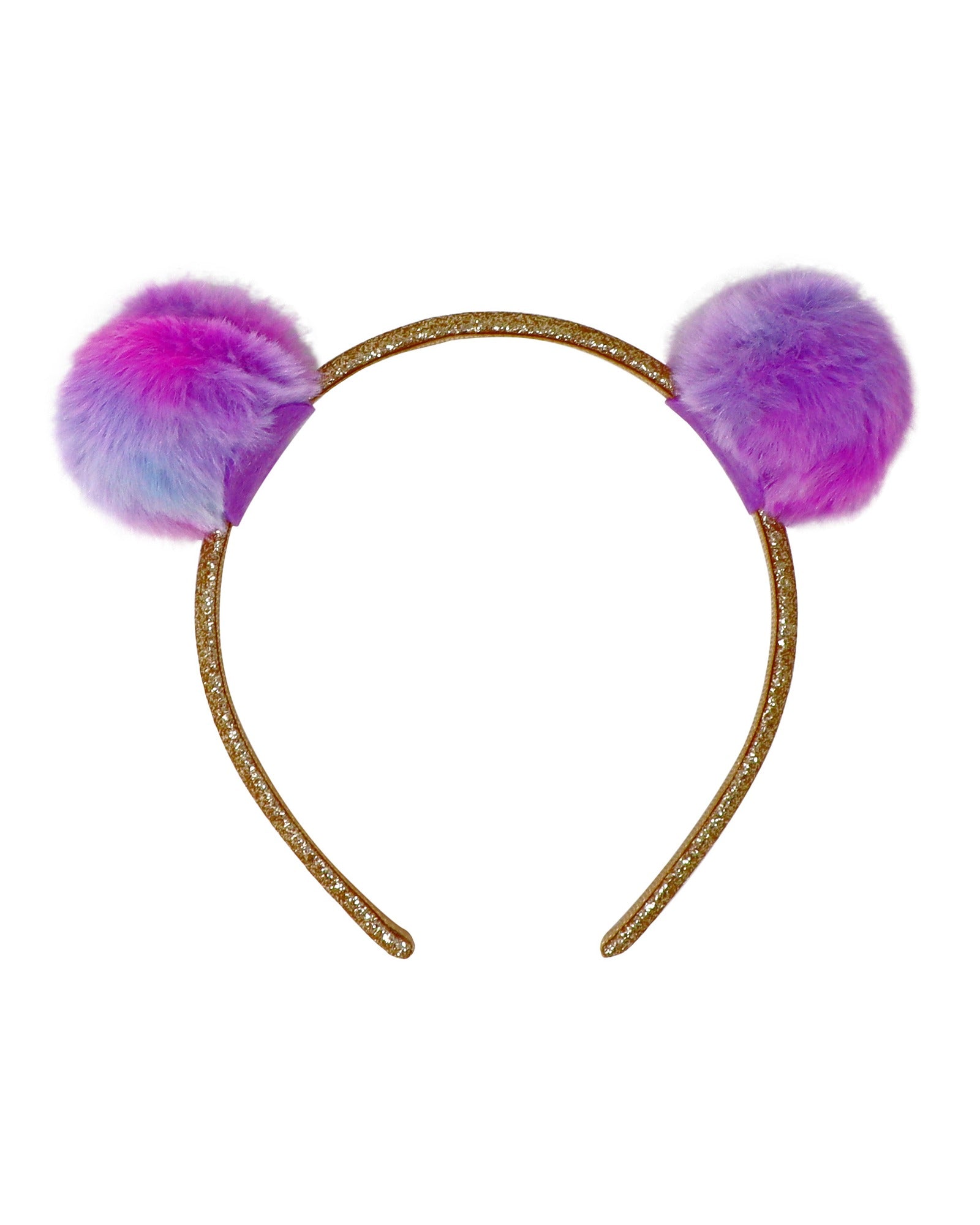 Pink Poppy Twin Fluffy Pom Pom Headband