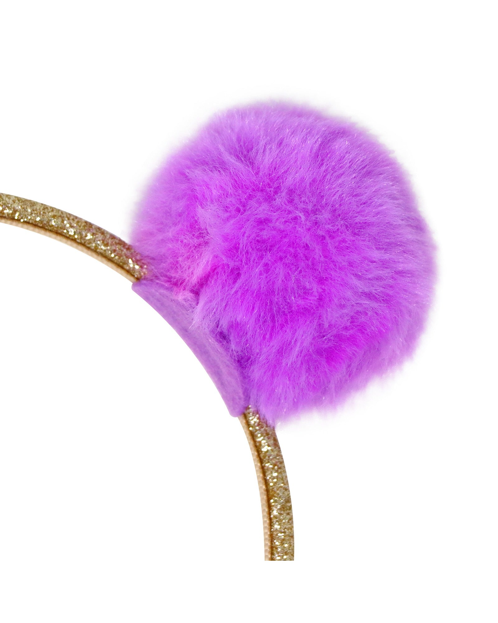 Pink Poppy Twin Fluffy Pom Pom Headband