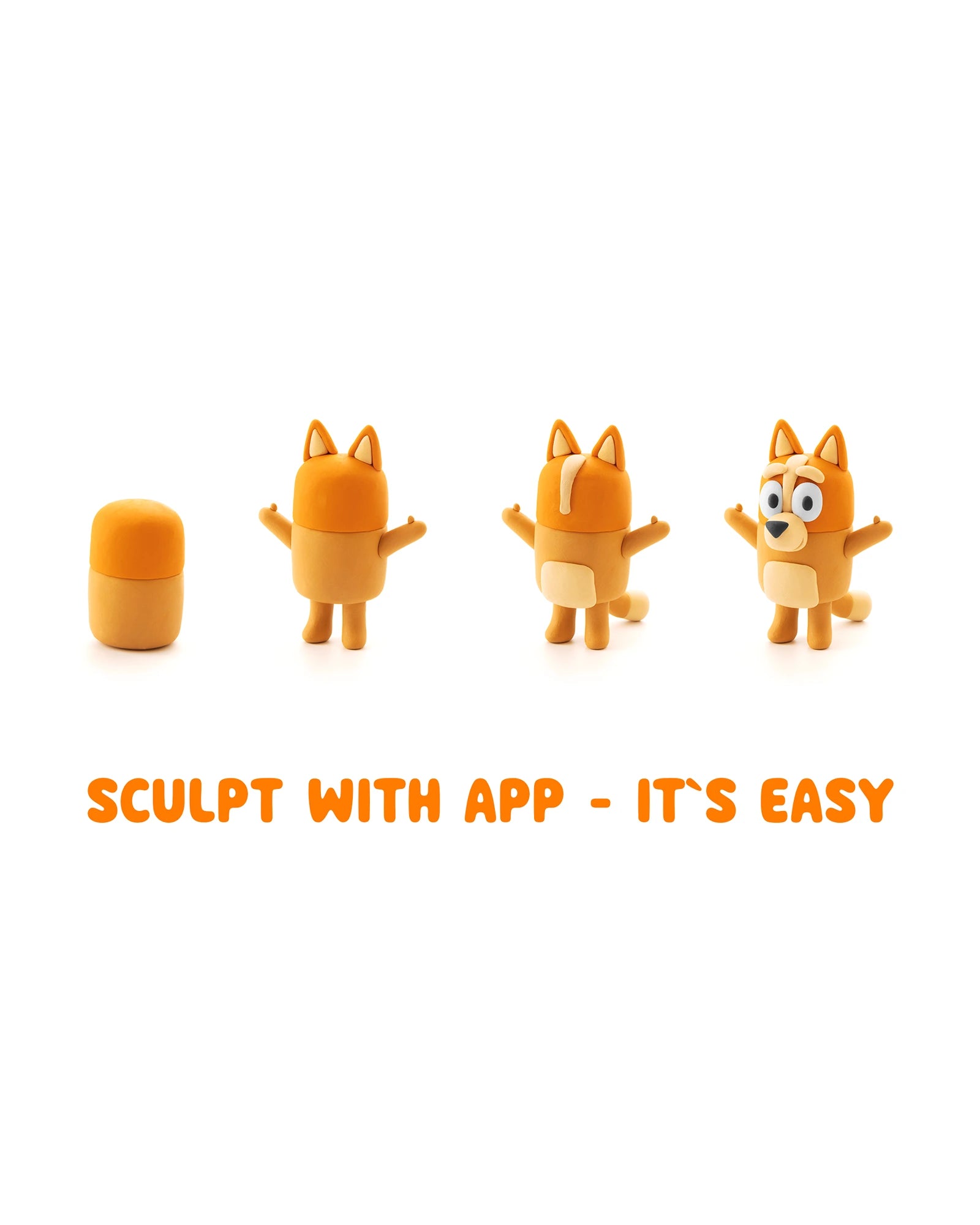 Hey Clay Bluey & Bingo Single Character - Assorted