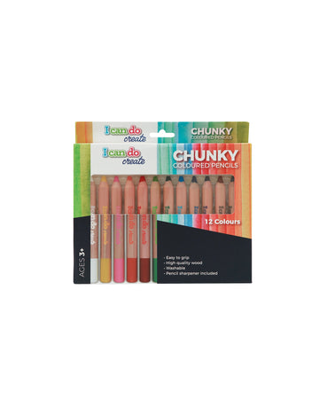 Chunky Coloured Pencils 12pcs