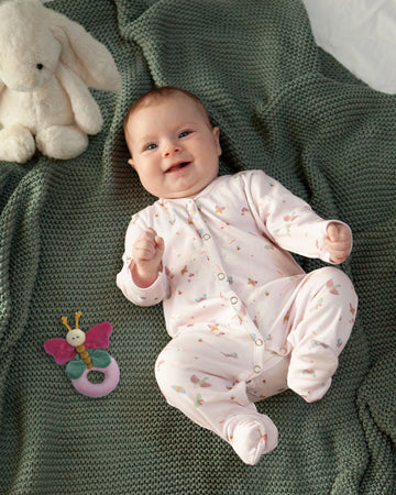 Little Stuff Butterfly Garden Romper & Rattle