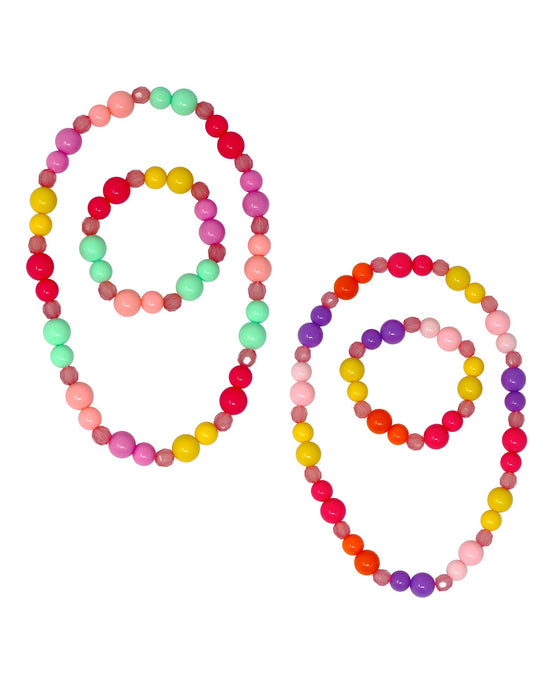 Pink Poppy Fairy Rainbow Necklace / Bracelet Set - Assorted