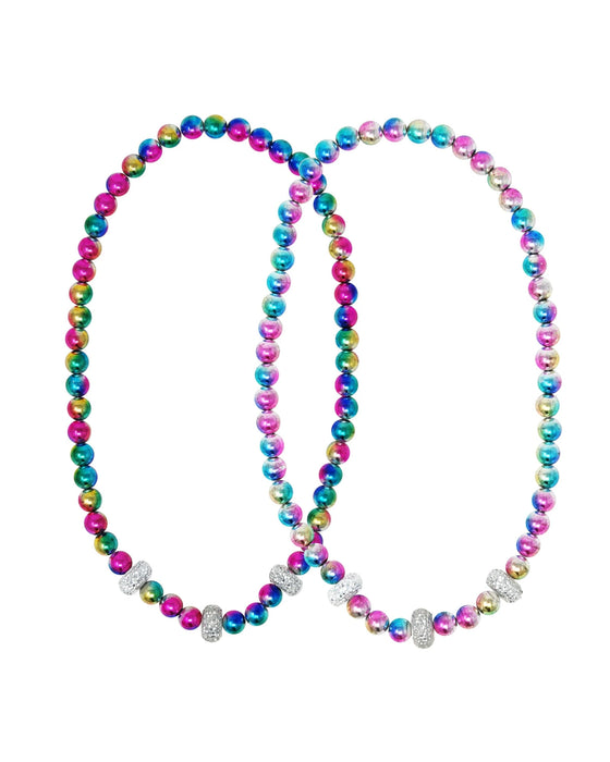 Pink Poppy Necklace Galaxy Pearl