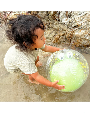 Sunnylife 3D Inflatable Beach Ball Cookie the Croc Light Khaki