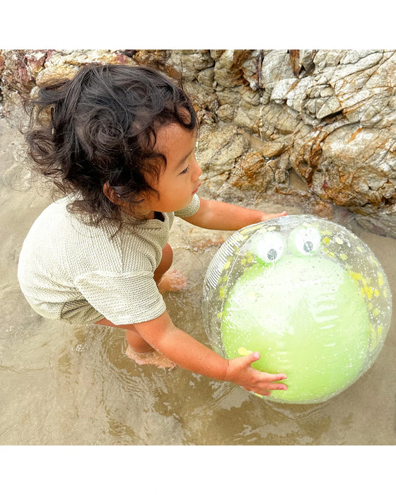 Sunnylife 3D Inflatable Beach Ball Cookie the Croc Light Khaki
