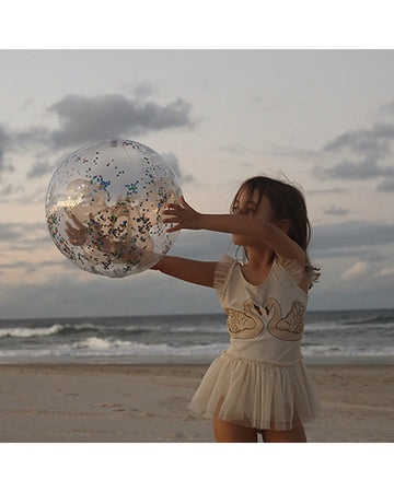 Sunnylife 3D Inflatable Beach Ball Cotton Candy Glitter