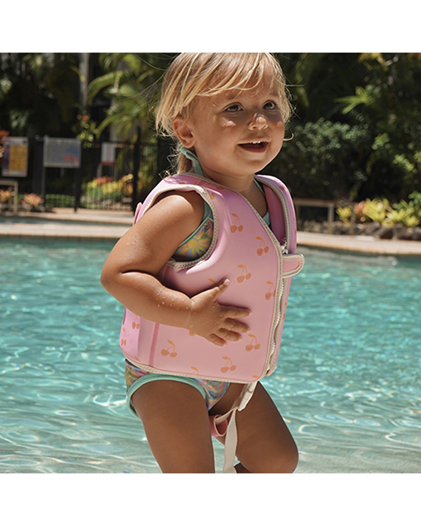 Sunnylife Kids Swim Vest 1-2 Cotton Candy Cherry