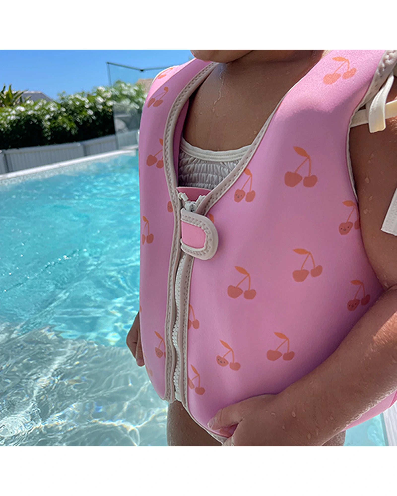 Sunnylife Kids Swim Vest 3-6 Cotton Candy Cherry