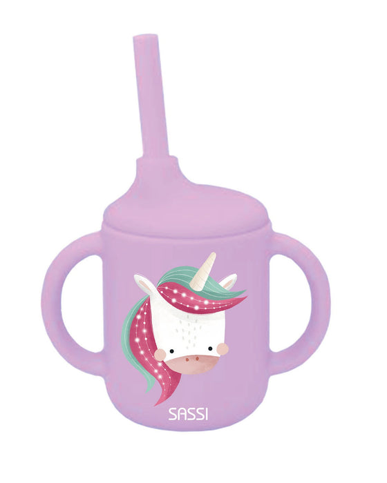 Sassi Silicone Sippy Cup Set Sparkly The Unicorn