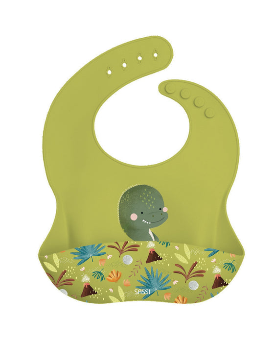 Sassi Silicone Bib Cracky The Dinosaur