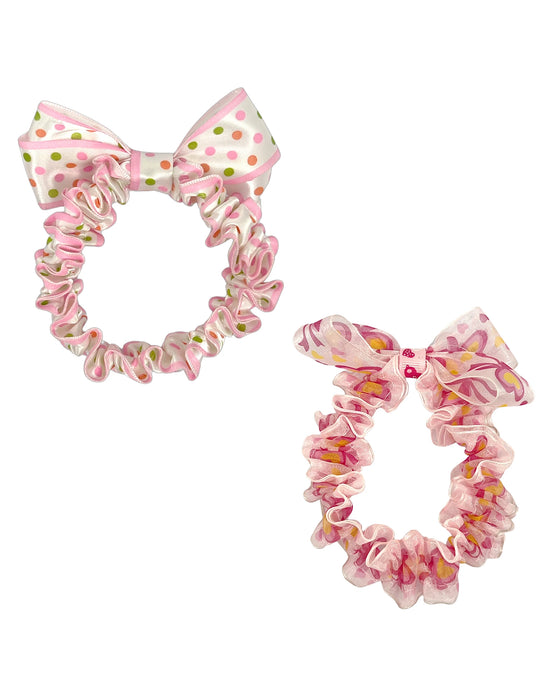 Pink Poppy Printed Scrunchie - Assorted