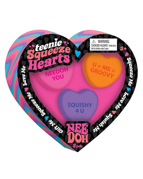 NeeDoh Teenie 3pk Squeeze Hearts - Assorted