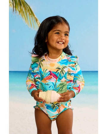 Seafolly Kids South Pacific Frill One Piece Sunsuit