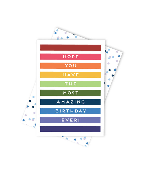 Candlebark Stripy Wishes Card