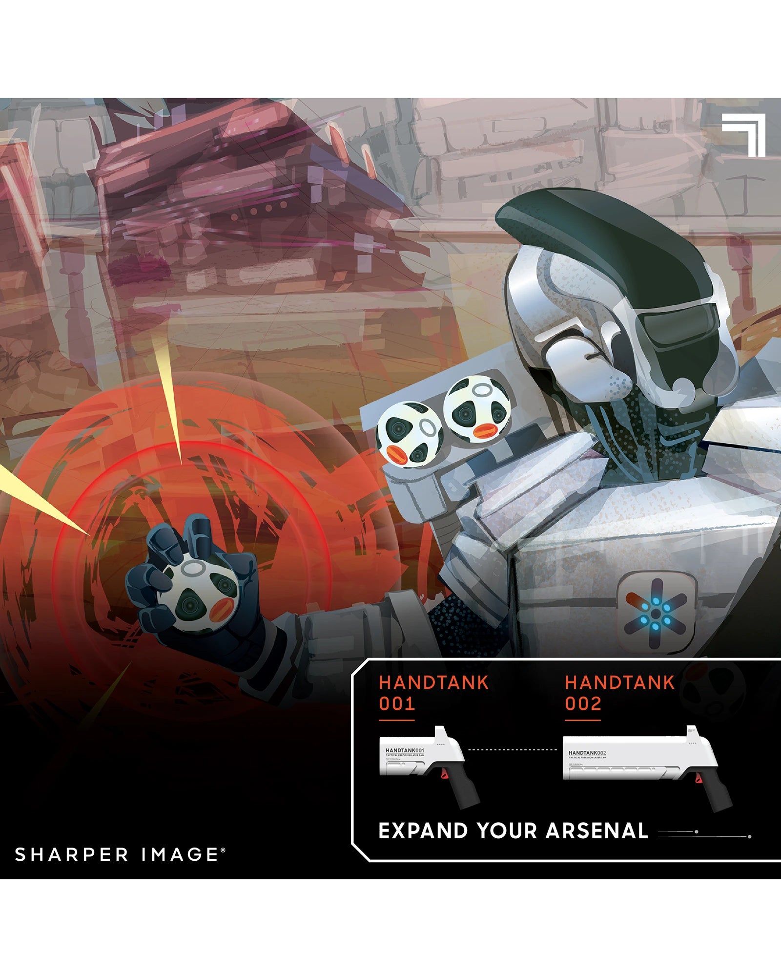 Sharper Image Toy Laser Tag Handtank Blast Orb