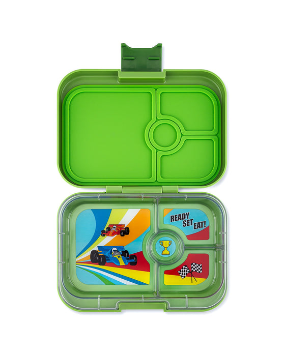 Yumbox Panino 4C Matcha Green Race Car Tray