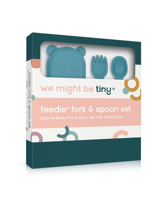 Feedie Fork and Spoon Set Blue Dusk